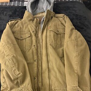 Men’s Levi's Olive Military Field Jacket with Hood